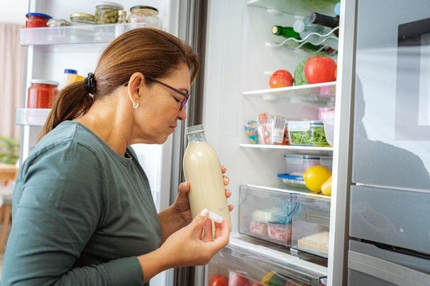 Warning to keep Milk in Fridge Door